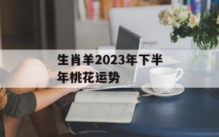 生肖羊2024年下半年桃花运势