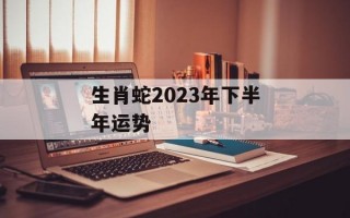 生肖蛇2024年下半年运势