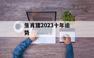 生肖猪2024十年运势