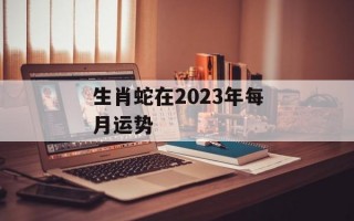 生肖蛇在2024年每月运势