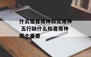 什么是喜用神和忌用神 五行缺什么和喜用神哪个重要