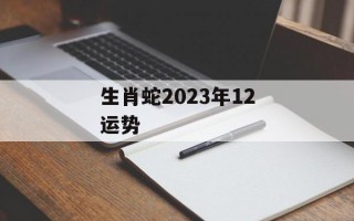 生肖蛇2024年12运势