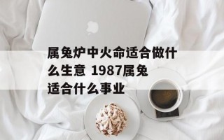 属兔炉中火命适合做什么生意 1987属兔适合什么事业