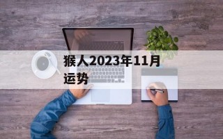 猴人2024年11月运势