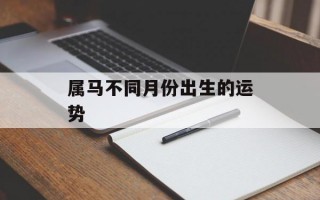 属马不同月份出生的运势