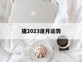 猪2024逐月运势