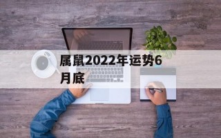 属鼠2024年运势6月底