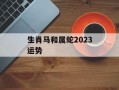 生肖马和属蛇2024运势