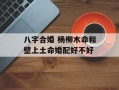 八字合婚 杨柳木命和壁上土命婚配好不好