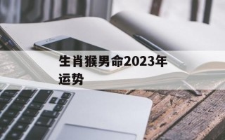 生肖猴男命2024年运势