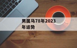 男属马78年2024年运势