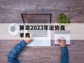 算命2024年运势属羊男