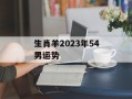 生肖羊2024年54男运势