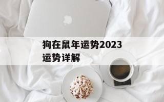 狗在鼠年运势2024运势详解