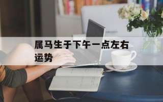 属马生于下午一点左右运势