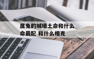 属兔的城墙土命和什么命最配 和什么相克