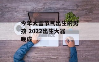 今年大雪节气出生的男孩 2024出生大器晚成